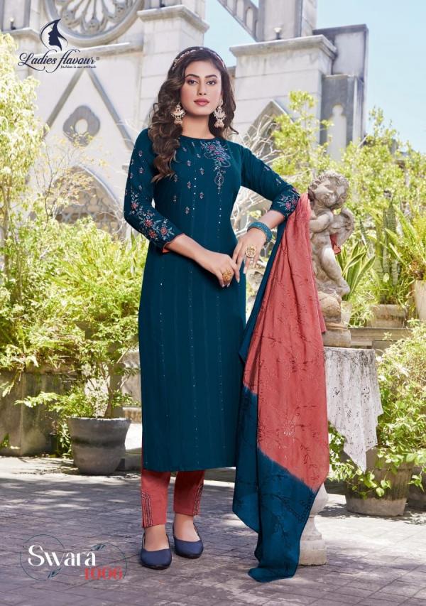 Ladies Flavour Swara Plus Size Kurti With Bottom Dupatta Collection